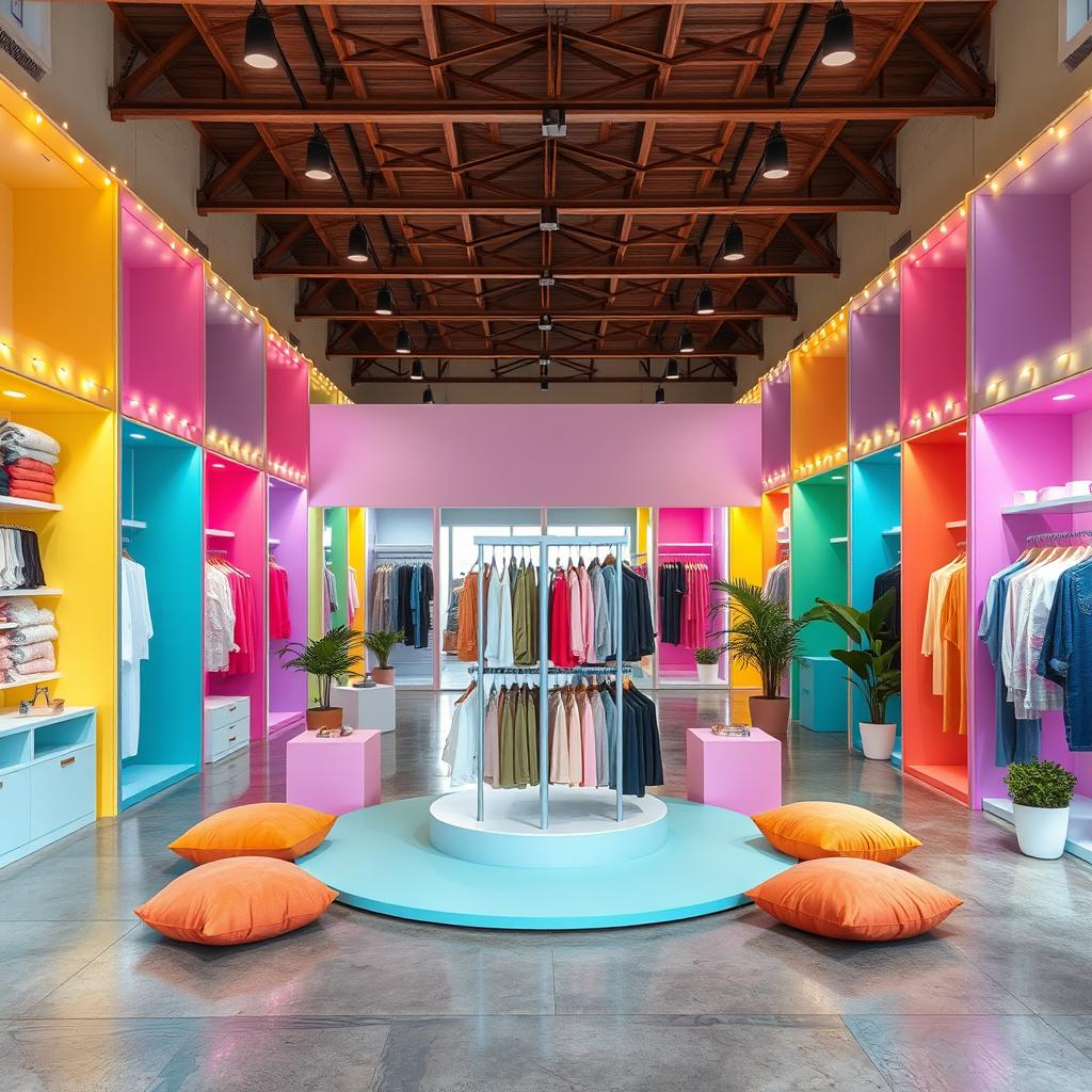 Colorful retail store interior with vibrant accent walls by an interior painter in Silver Spring, MD